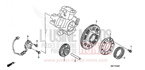 PULSE GENERATOR/STARTING CLUTCH XL1000VA9 de 2009